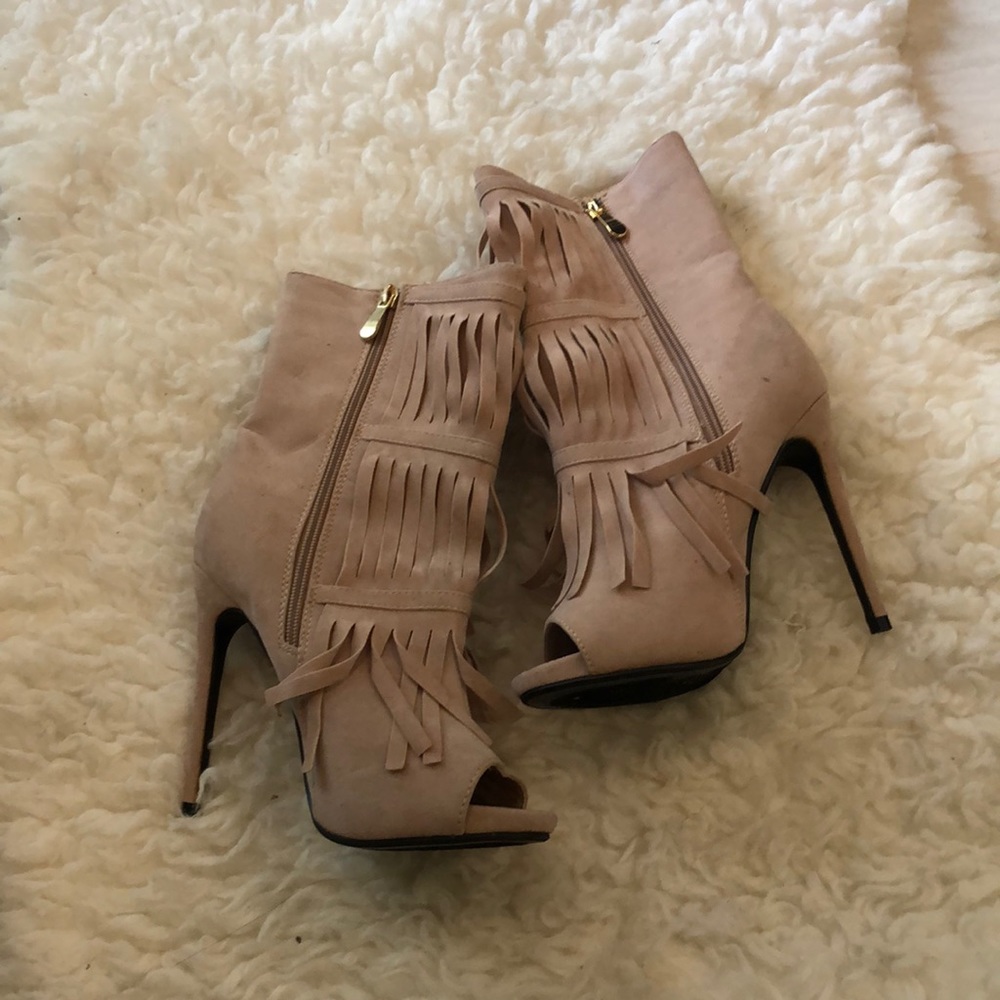 Beige booties